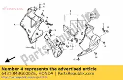 Here you can order the cowl set, r. Side (wl) *t from Honda, with part number 64310MBG000ZE: