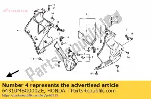 Honda 64310MBG000ZE cowl set, r. side (wl) *t - Bottom side