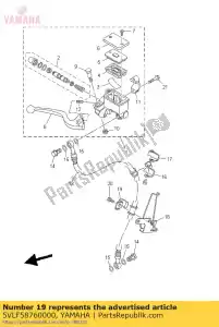 yamaha 5VLF58760000 holder, brake hose2 - Bottom side