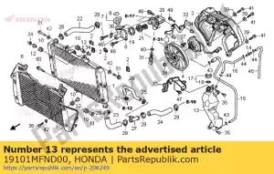 Honda 19101MFND00 depósito, reserva radiador - Lado inferior