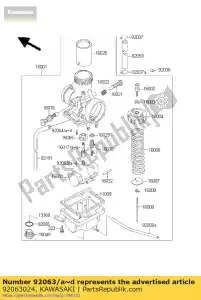 kawasaki 92063024 chorro principal # 220 - Lado inferior