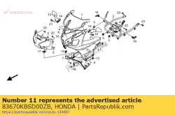 Qui puoi ordinare set cappuccio, l. Superiore (wl) * tipo2 * (tipo2) da Honda , con numero parte 83670KBSD00ZB: