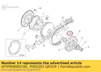 AP3MAN000190, Piaggio Group, Entretoise aprilia sr ho ditech carb e 50 2, Nouveau