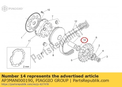 Aprilia AP3MAN000190, Distanziatore, OEM: Aprilia AP3MAN000190