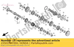 Here you can order the gear, countershaft fifth from Honda, with part number 23501MAT000: