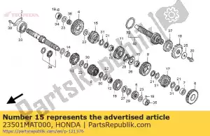 Honda 23501MAT000 gear, countershaft fifth - Bottom side