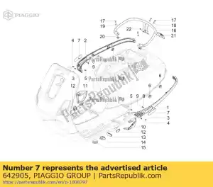 Piaggio Group 642905 refletor lateral - Lado inferior