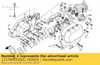 11370MCH000, Honda, cover comp., l. rr. honda vtx 1800 2002 2003 2004 2005 2006, Nieuw