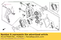 45107MB9781, Honda, pistão honda cbr  f cbr1000f 1000 , Novo