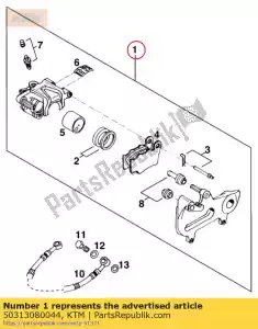 ktm 50313080044 brake caliper rear cpl32mm 99 - Bottom side