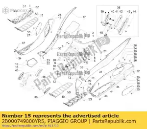 Piaggio Group 2B000749000YR5 klappe - La partie au fond