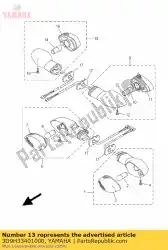 Aquí puede pedir luz intermitente trasera conjunto 2 de Yamaha , con el número de pieza 3D9H33401000: