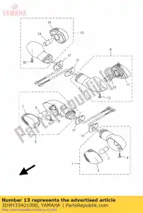 yamaha 3D9H33401000 luz intermitente trasera conjunto 2 - Lado inferior