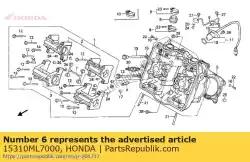 Qui puoi ordinare pipe fr, feeder da Honda , con numero parte 15310ML7000: