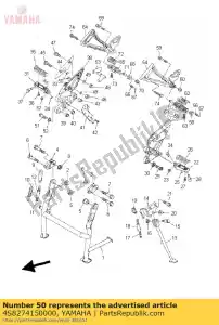 yamaha 4S8274150000 plate, footrest - Bottom side