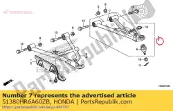 Here you can order the arm assy., l. Fr. Upper *type1* from Honda, with part number 51380HR6A60ZB: