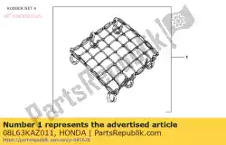 Here you can order the rubber net a from Honda, with part number 08L63KAZ011: