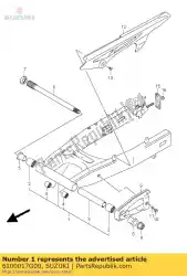 Ici, vous pouvez commander le cul oscillant auprès de Suzuki , avec le numéro de pièce 6100017G00: