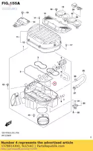 suzuki 1378814J00 filtro, respiradero - Lado inferior