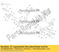 Ici, vous pouvez commander le vis auprès de Piaggio Group , avec le numéro de pièce GU98680465: