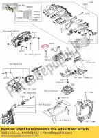 260110211, Kawasaki, wire-lead,battery(-) kawasaki zx6r ninja r zx 6r zx600 600 , New