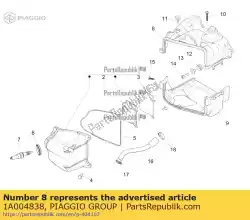 Ici, vous pouvez commander le bouchon de refroidisseur auprès de Piaggio Group , avec le numéro de pièce 1A004838: