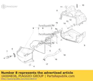 Piaggio Group 1A004838 tampa mais fria - Lado inferior