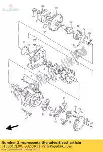 suzuki 3158017E00 quadro, extremidade da unidade - Lado inferior