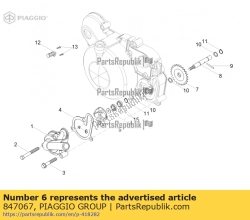 Aprilia 847067, Orzech, OEM: Aprilia 847067