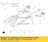 858868, Piaggio Group, cablaggio del fanale posteriore. aprilia  rsv rsv4 rsv4 tuono tuono tuono v tuono v4 1100 rr (apac) zd4keu zd4kg000 zd4kga00 zd4kgb zd4kgb00 zd4kgu zd4kgu00 zd4kgua0 zd4kgua1 zd4tyg00, zd4tycc0 zd4tyh00, zd4tycc1 zd4tyu00 zd4tyua0 1000 1100 2009 2010 2011 2012 2013 2014 2015 2016 2017 20, Nuovo