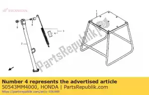 honda 50543MM4000 tubo, molla cavalletto laterale - Il fondo