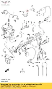 suzuki 3667212J00 wspornik, przewód wi - Dół