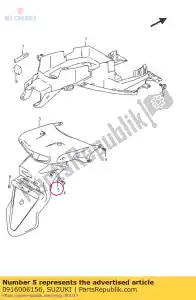 suzuki 0916006156 sluitring, 6,5x18x1 - Onderkant