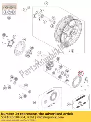 Qui puoi ordinare pignone arancione 40-t da KTM , con numero parte 5841005104004: