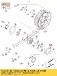 ktm 5841005104004 pignone arancione 40-t - Il fondo