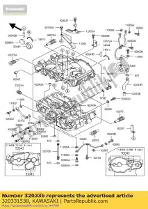 Kawasaki 320331538 tubo - Lado inferior