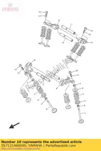 yamaha 5S7121460000 arbre, culbuteur - La partie au fond