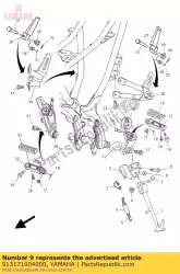 Ici, vous pouvez commander le boulon, douille auprès de Yamaha , avec le numéro de pièce 913171004000: