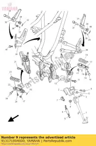 yamaha 913171004000 boulon, douille - La partie au fond