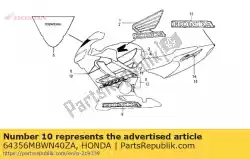 Qui puoi ordinare striscia a, l. Calandra inferiore * tipo1 * (tipo1) da Honda , con numero parte 64356MBWN40ZA: