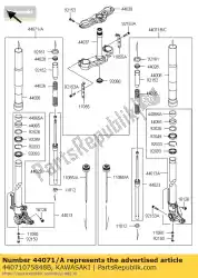 Aqui você pode pedir o damper-assy, ?? Garfo, lh, blk + zr100 em Kawasaki , com o número da peça 44071075848B: