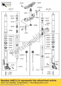 kawasaki 44071075848B damper-assy, ??garfo, lh, blk + zr100 - Lado inferior