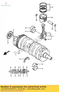 suzuki 12229434100C0 lager, krukas - Onderkant