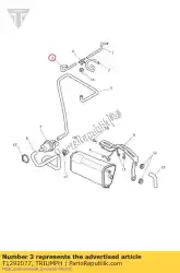 Here you can order the hose, throttle body, cyl3 from Triumph, with part number T1292077: