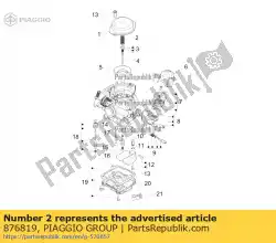 Ici, vous pouvez commander le ressort de soupape à gaz auprès de Piaggio Group , avec le numéro de pièce 876819: