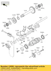 Kawasaki 130911443 support, interrupteur neutre - La partie au fond