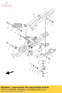 yamaha 1P6F21100000 tylny wahacz komp. - Dół