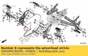 Honda 50609MCWD00 col, réglage pare-chaleur - La partie au fond