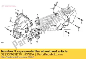 Honda 32153MGSD30 guide, l. rr. couverture - La partie au fond