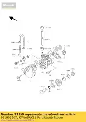 Aqui você pode pedir o tubo js750-a2 em Kawasaki , com o número da peça 921903907: